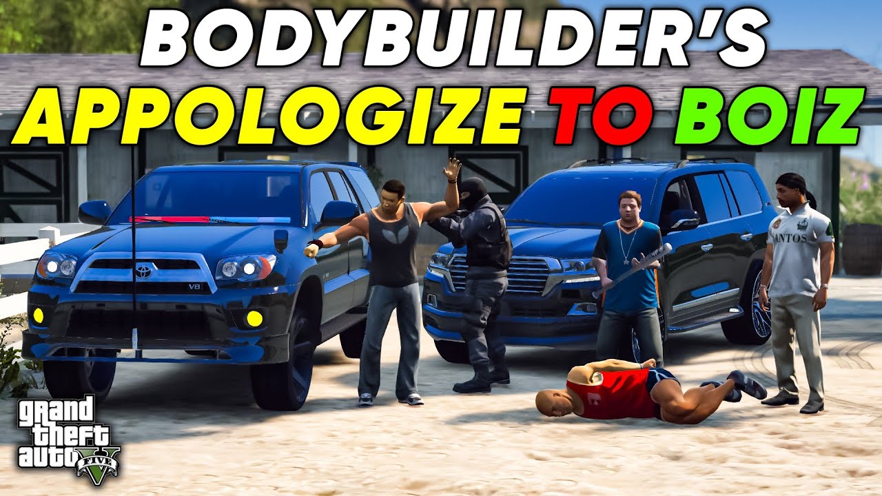 BODYBUILDERS APPOLOGIZE TO MICHAEL & BOIZZ | TOYOTA SURF | GTA 5 | Real Life Mods #451 |
