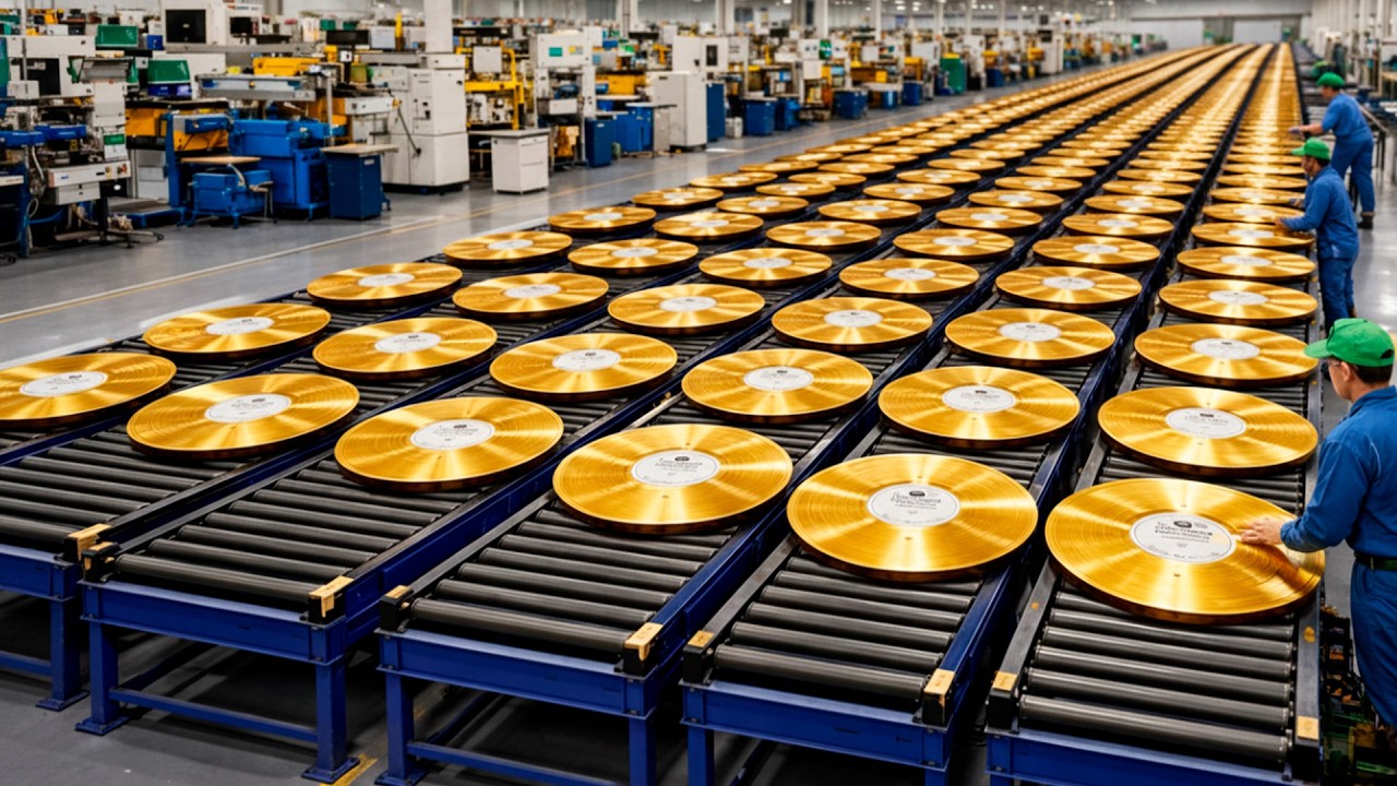 Inside a MASSIVE Factory Making Millions of Vinyl Records