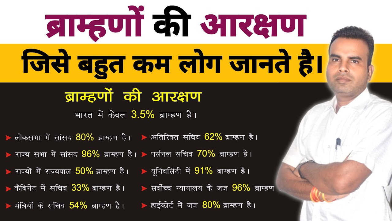 ब्राहणों की आरक्षण, जिसे बहुत कम लोग जानते हैं || By JhulekarSir || #jhulekarcoaching #aarkshan