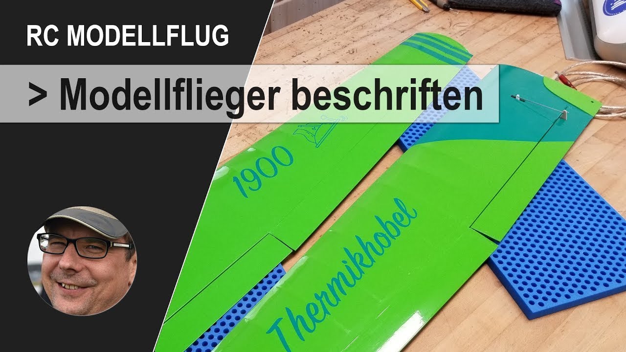 RC Modellflug - Modellflieger beschriften mit dem Silhouette Portrait