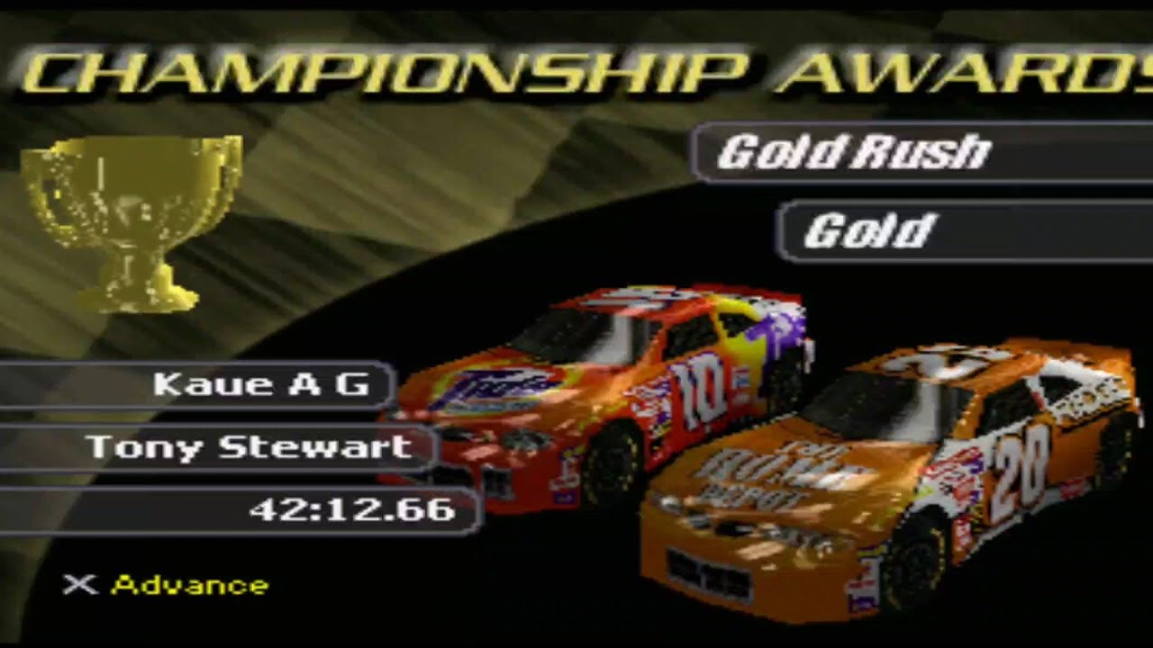 Nascar Rumble Walkthrough (Golden Rule) Championship Cyber Teams Rookie #1 ePSXe