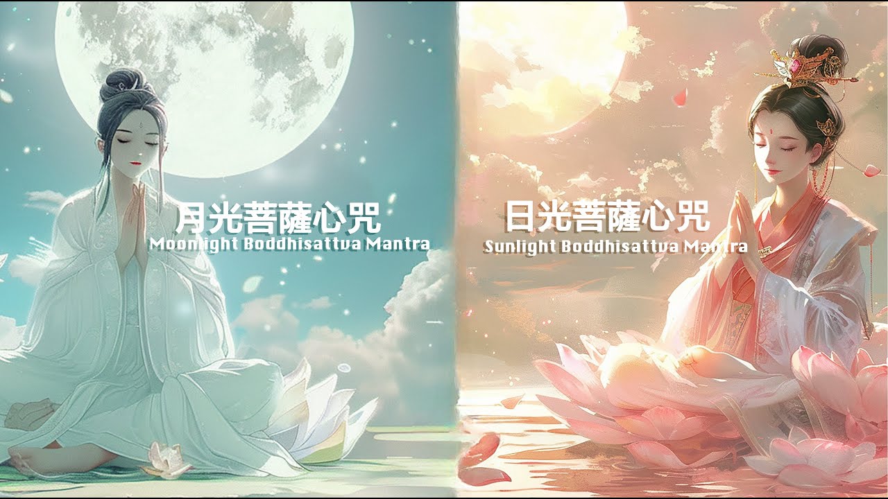 日月交替的光輝｜月光菩薩心咒 & 日光菩薩心咒 （一小時字幕版）The Moonlight Bodhisattva Mantra & Sunlight Bodhisattva Mantra