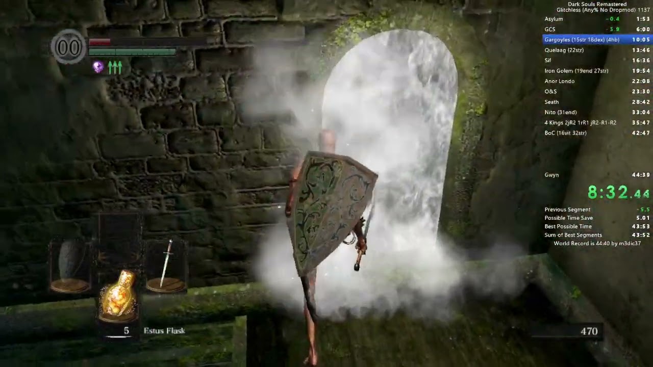 Best anor londo pace (19:36 Any% Glicthless)