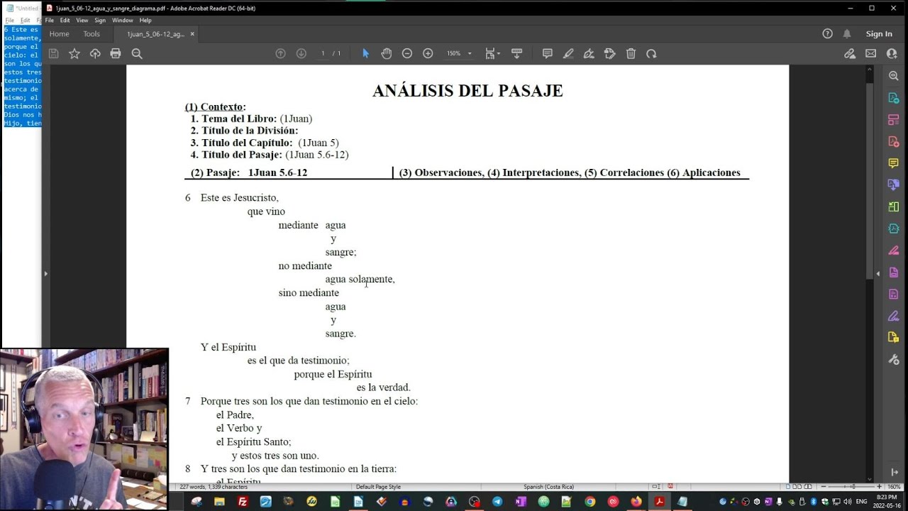 1Juan 5.6-12: Diagrama Gramatical