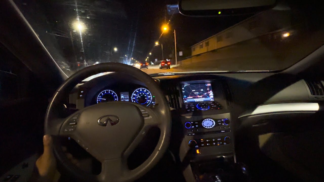 Infiniti G37 POV Night Drive