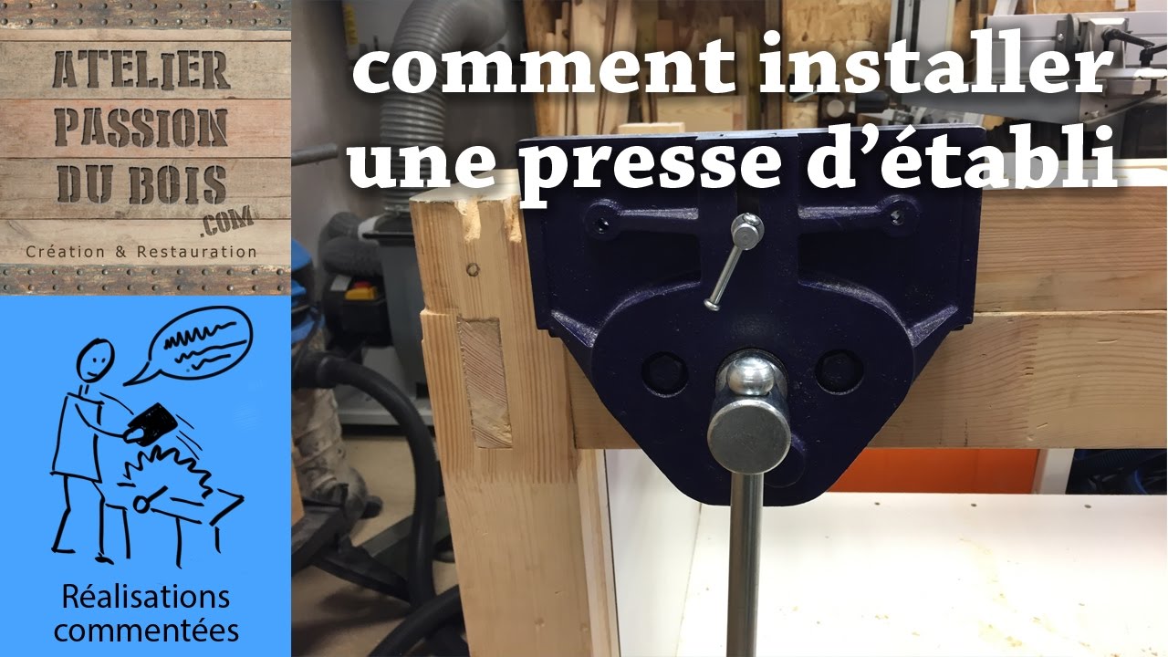 COMMENT INSTALLER UNE PRESSE D'ETABLI SUR UN PIETEMENT EN BOIS