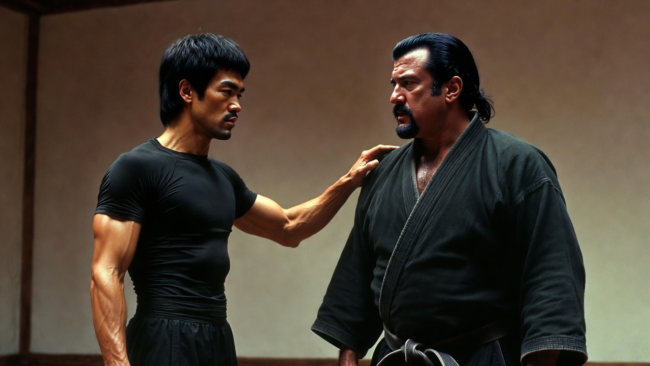 Bruce Lee en dojo: Steven Seagal aplicó técnica aikido — Bruce contrarrestó y aikido nunca fue igual