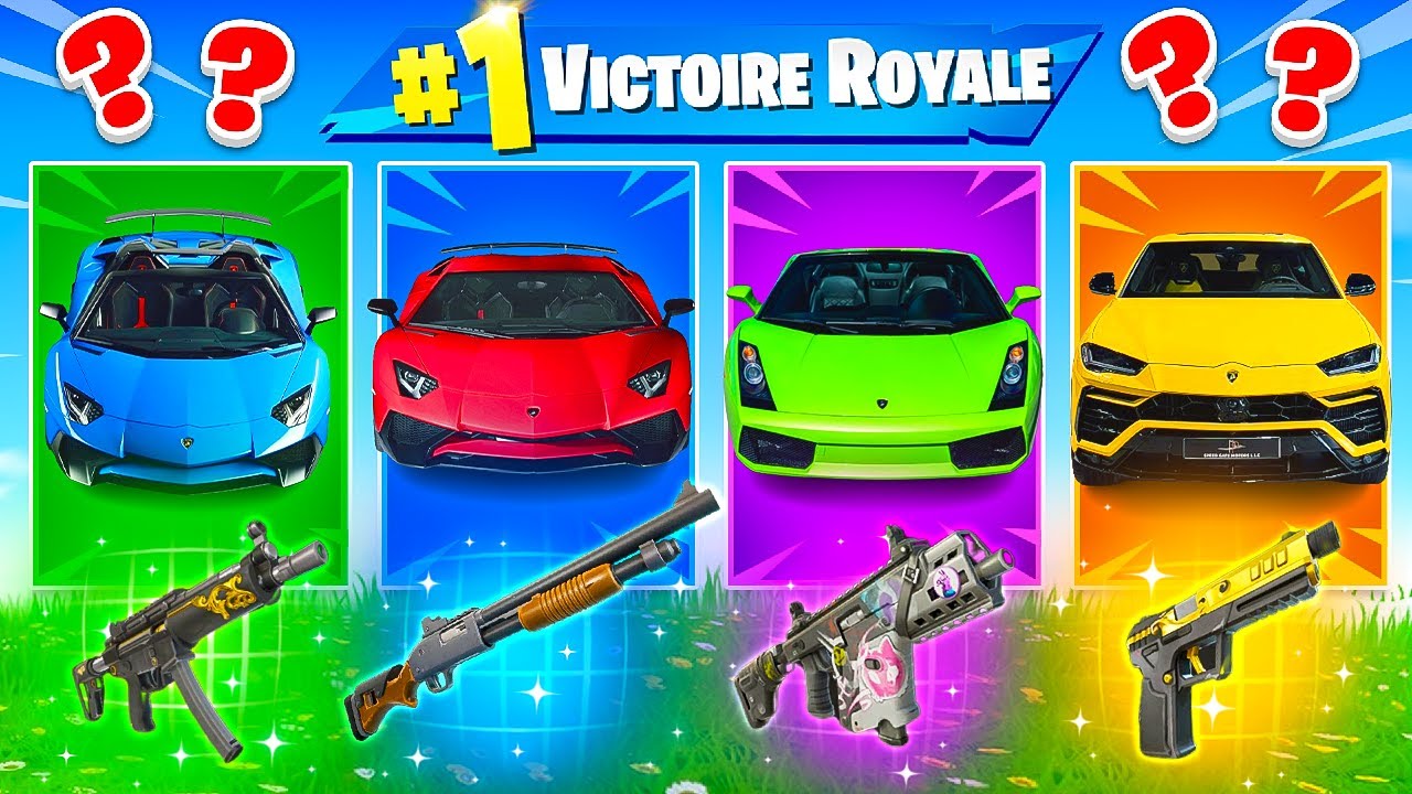 LAMBORGHINI AL&Eacute;ATOIRE CHALLENGE ! D&eacute;fi FORTNITE Battle Royale