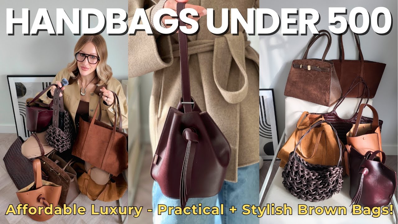 Brown handbags under 500 Affordable Luxury! Polene Cyme, Beracamy, Sezane Gabin,  Suede tote bags