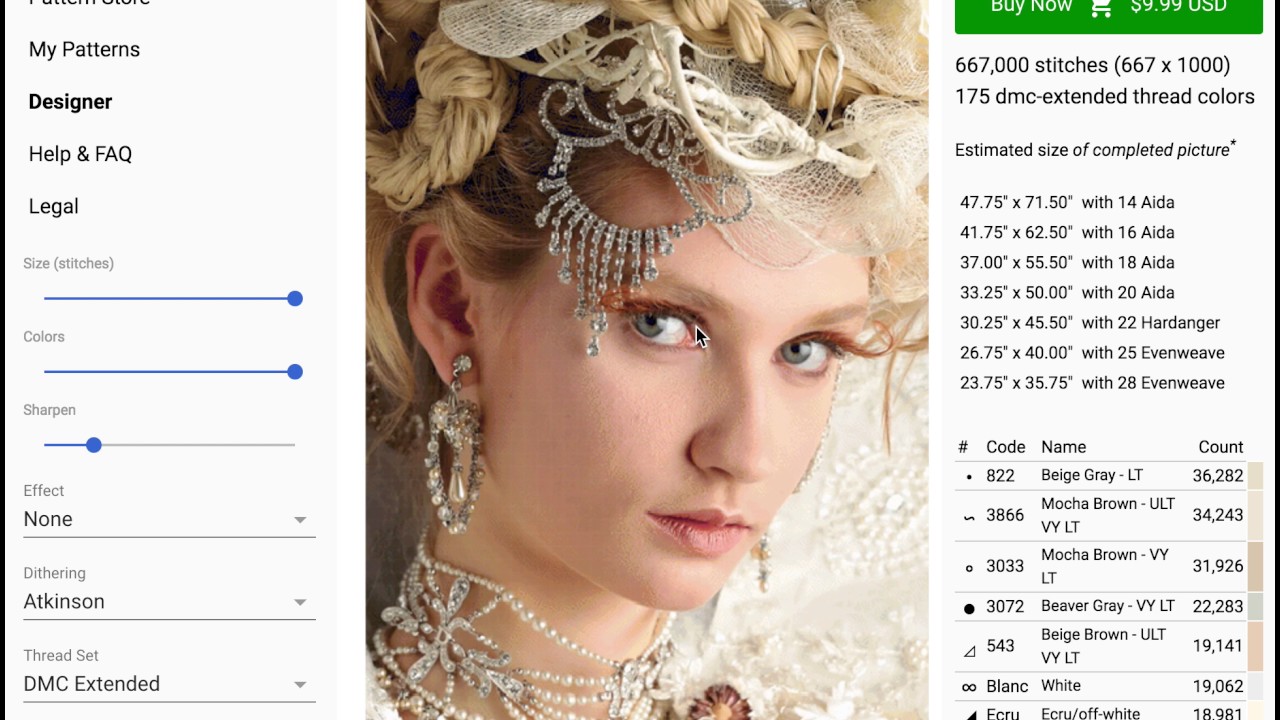 Creating a Cross-Stitch Chart from a Photo