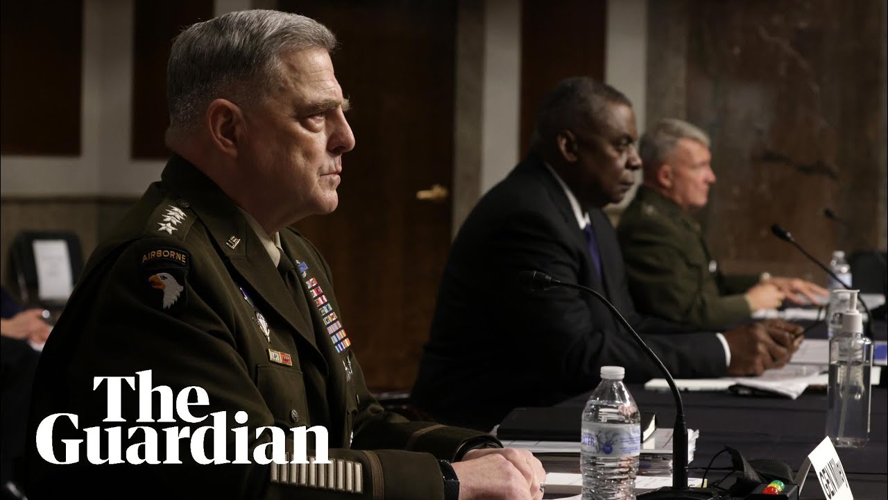 Top US military testify before the senate on withdrawal from Afghanistan – watch live