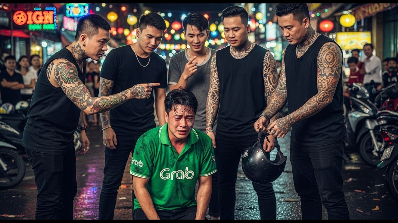 Anh Xe Ôm Bị Nhóm Giang Hồ Ép Quỳ Xin Lỗi Giữa Chợ Đêm, Không Ngờ 1 Cuộc Điện Thoại Khiến Cả Băng...