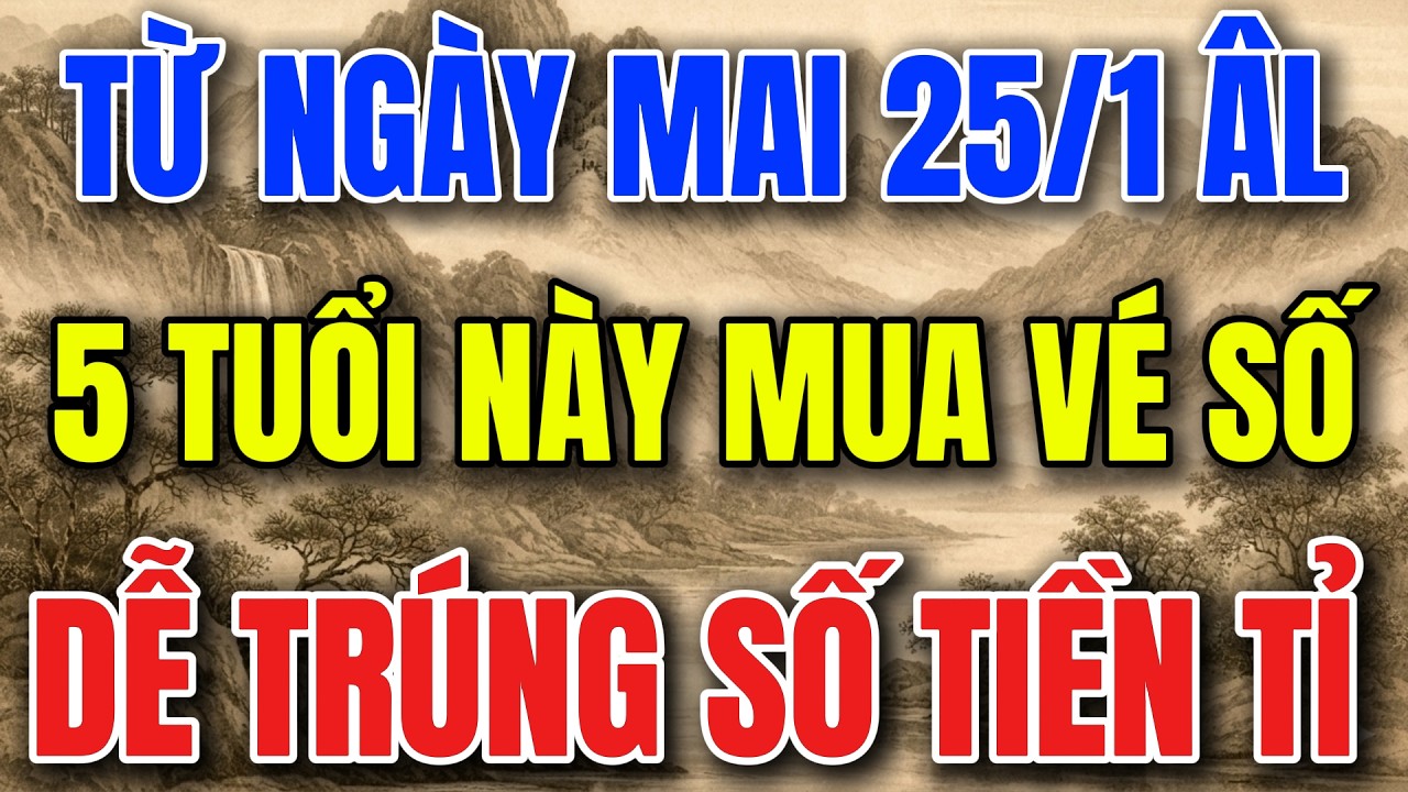 TỪ NGÀY MAI 25/1 ÂL, 5 TUỔI NÀY MUA VÉ SỐ, DỄ TRÚNG SỐ TIỀN TỈ - Lời Phật Dạy #loiphatday #phongthuy