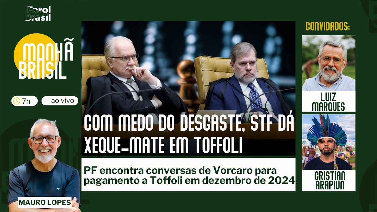 STF desiste de segurar Toffoli | Vorcaro falava em pagamentos a Toffoli em dezembro de 2024 |13.2
