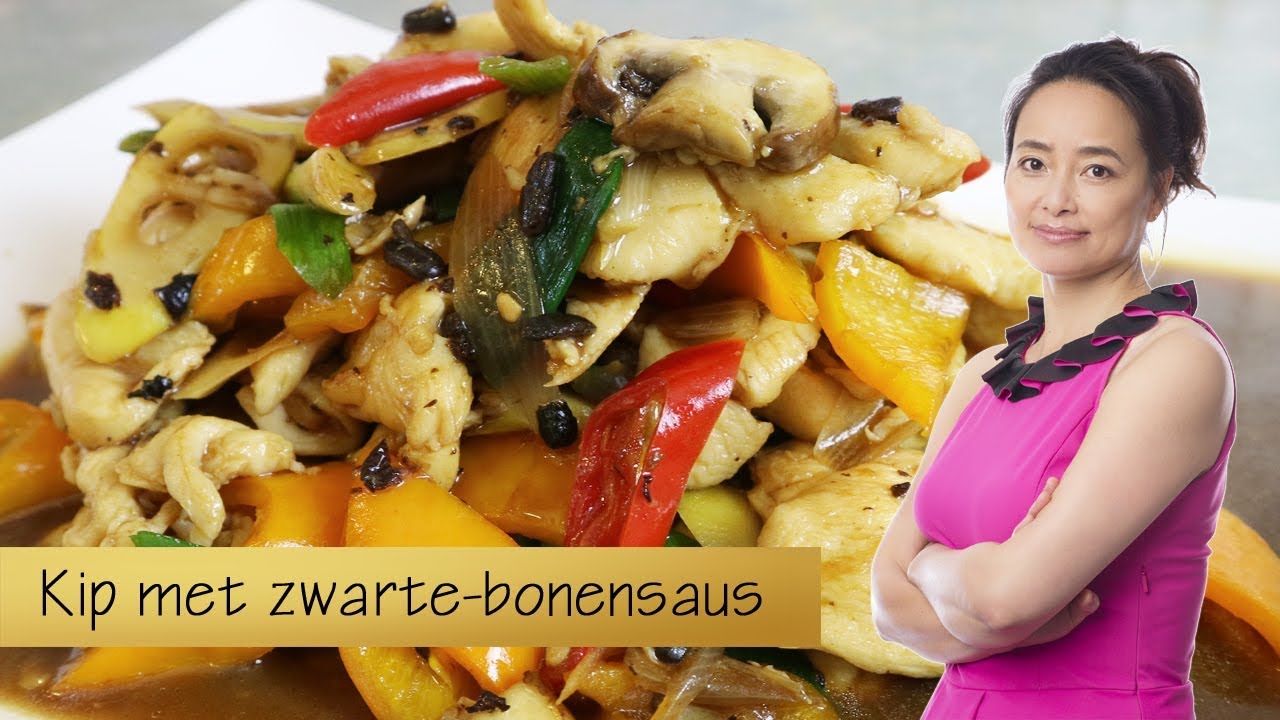 Kipfilet met zwarte bonensaus