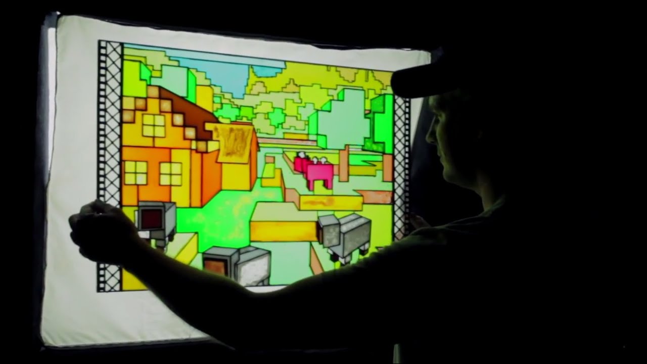 Greg Aronowitz makes Minecraft Stained Glass Window