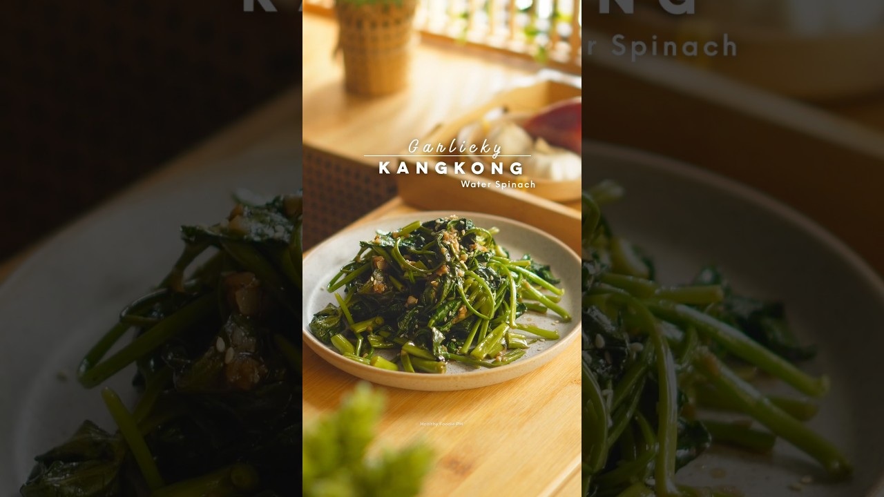 Garlicky Kangkong Recipe (Water Spinach) #cooking #kangkong #garlickangkong