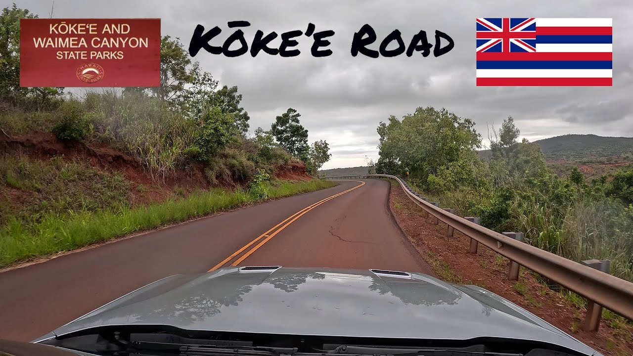 Kokee Rd from Puu Ka Pele to the Hawaiian Coast - 15 mile drive through paradise with no traffic