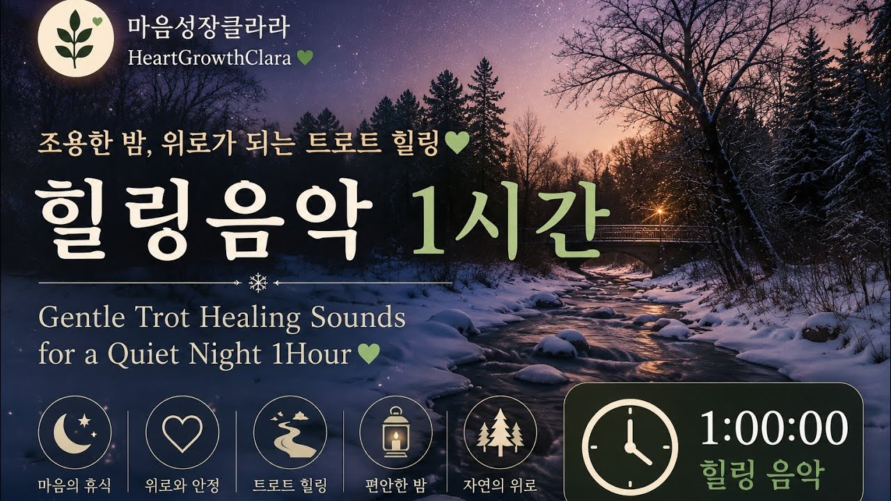 조용한 밤, 위로가 되는 트로트 힐링 1시간💚 | Gentle Trot Healing Sounds for a Quiet Night 1Hour💚
