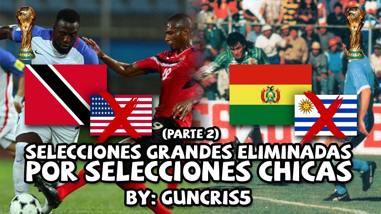 SELECCIONES GRANDES que fueron ELIMINADAS por SELECCIONES CHICAS en ELIMINATORIAS (Parte 2)
