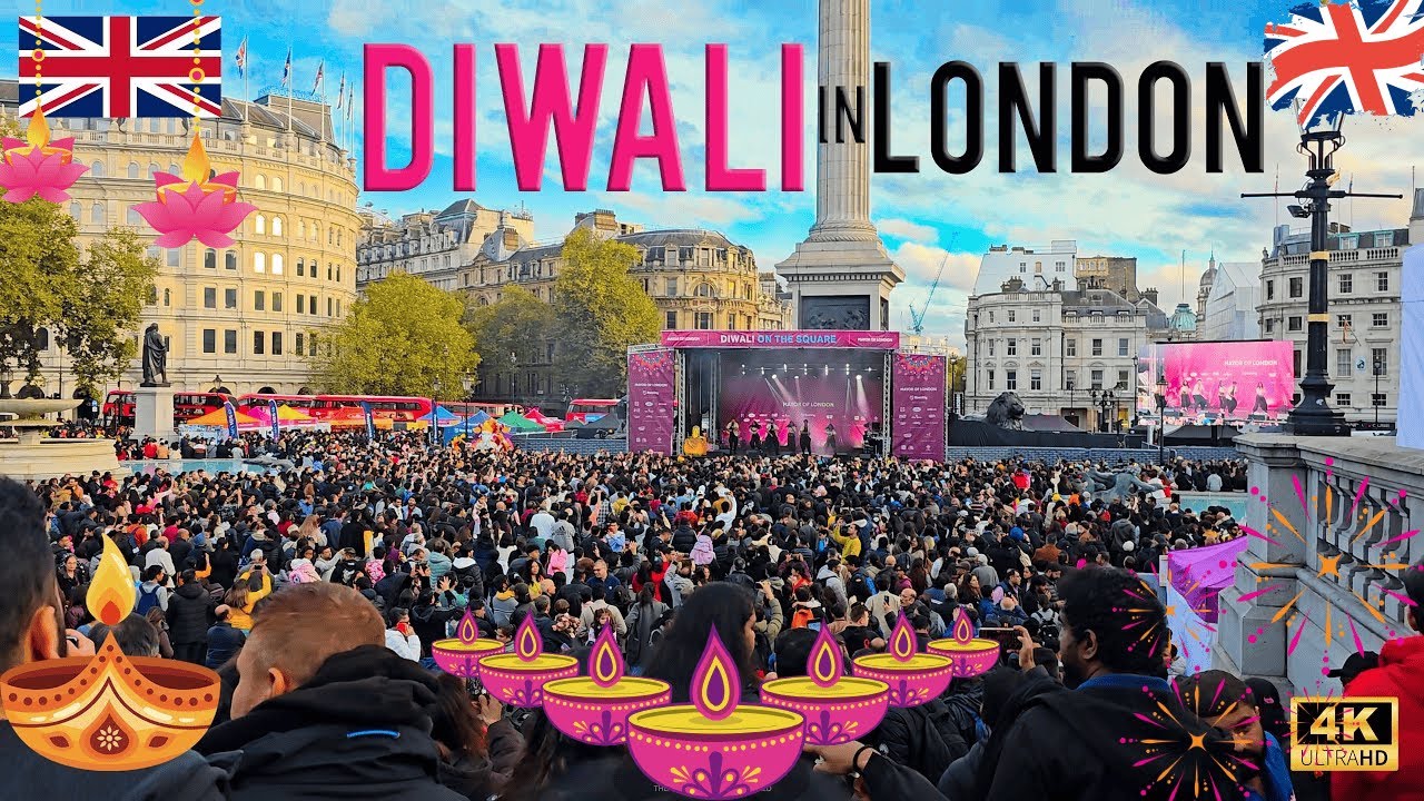 Diwali in London 2025 | London’s Biggest Festival of Lights Celebration | Trafalgar Square