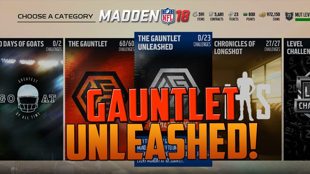 Gauntlet Unleashed Solos! Insane Rewards + More Gauntlet Trophies! | Madden 18 Ultimate Team Tips