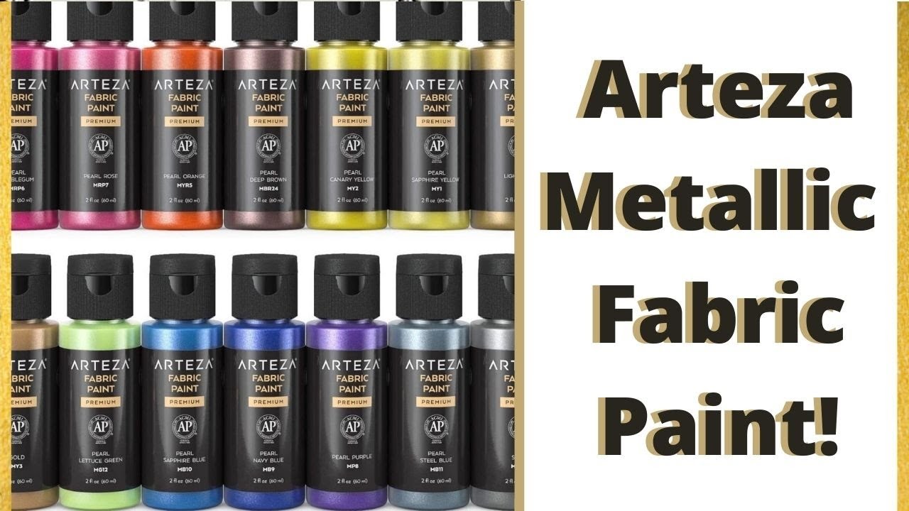Arteza Metallic Fabric Paint! and Rulers, too! - with Barb Owen  - HowToGetCreative.com