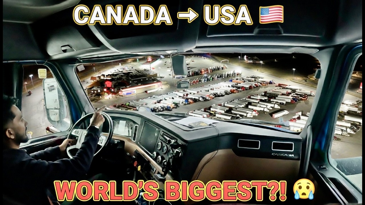 Brampton to USA 🇺🇸 | Border Cross & WORLD’s Biggest Truck Stop? 😳 | Vlog 05