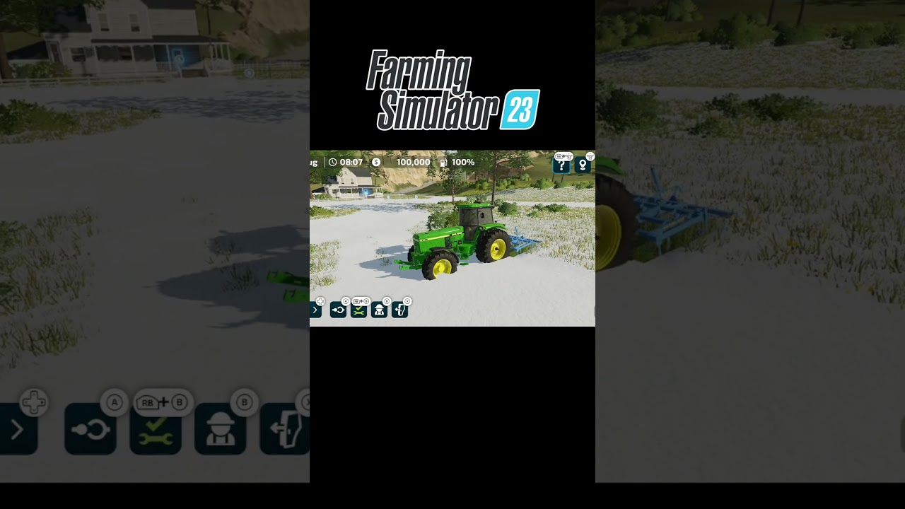 fs23 Snow mods #4uboss #gaming John Deere tractor