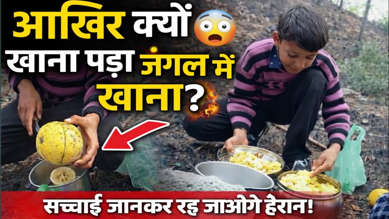 “सोचा नहीं था कभी जंगल में खाना पड़ेगा! 😱”#JungleMeKhana#JungleFoodExperience#ForestVlog#Village#vi