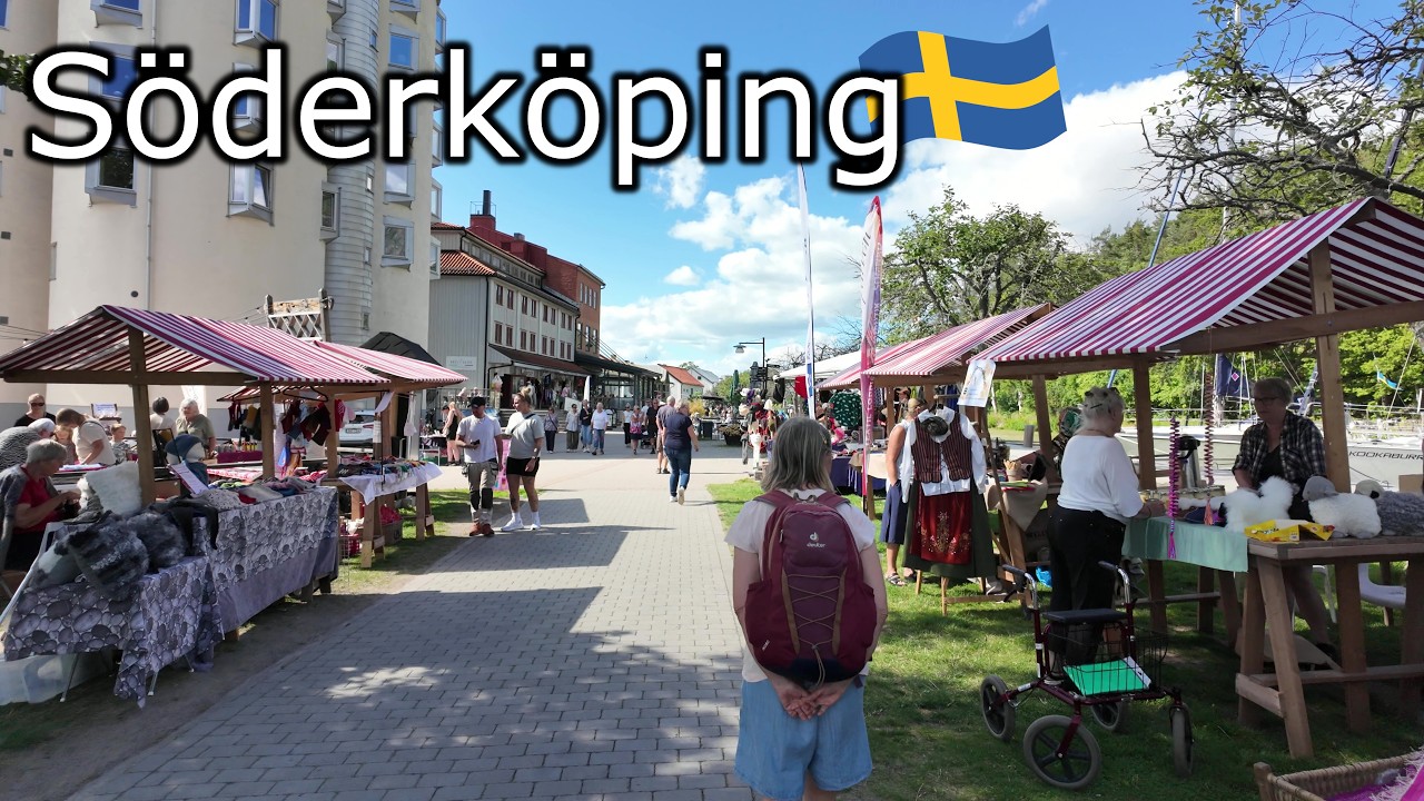 Sweden, walking tour of the town Söderköping