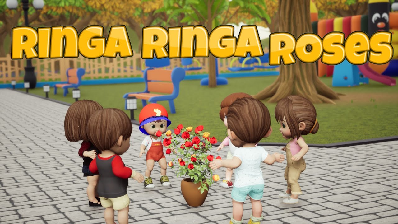 Ringa Ringa Roses with Lyrics | Kids Nursery Rhymes and Songs | HD #nurseryrhymes