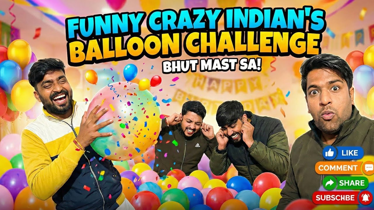 Balloon Challange Masti🥳#funnyvideo #funny #youtube #comedy #entertainment #army #viral #viralvideo