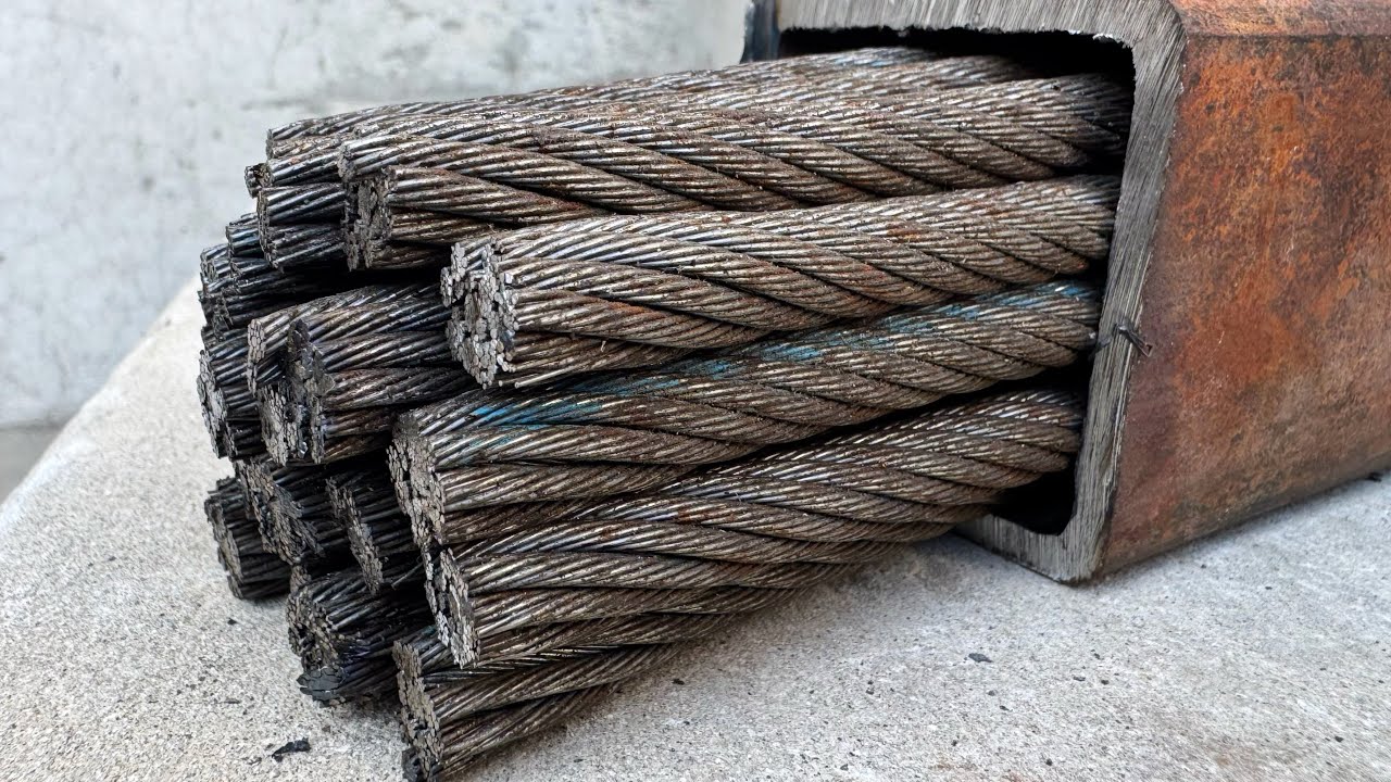 Forging a Damascus Knife from steel Cables | Insane Transformation 