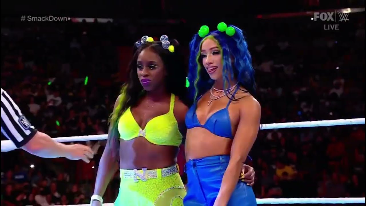Wwe Smackdown 3/4/22 Naomi w/Sasha Banks vs Carmella w/Zelina Vega