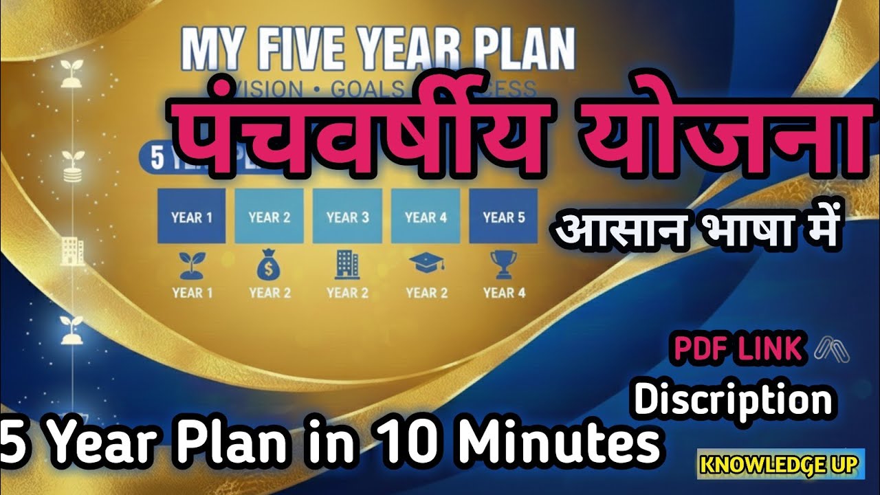 पंचवर्षीय योजना क्या है? | Five Year Plan of India Explained in Hind/Easy/ One Video