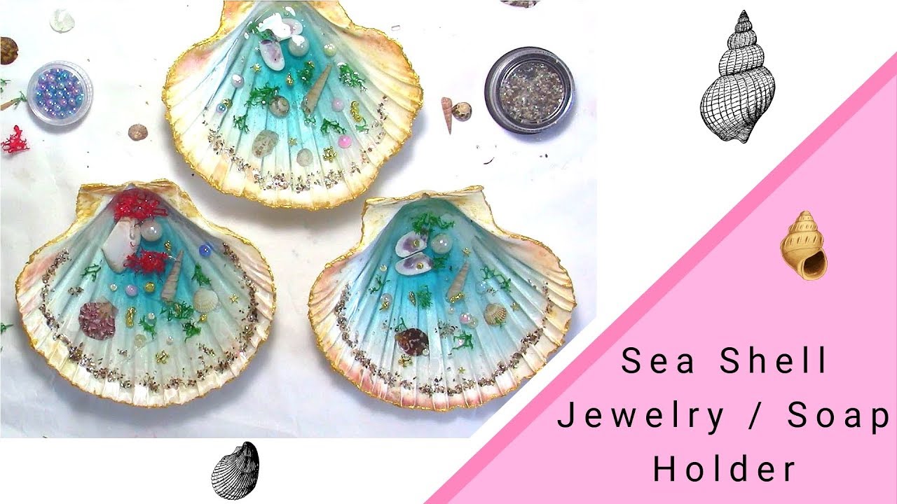 Real Sea Shell and Resin Soap / Jewelry Holder