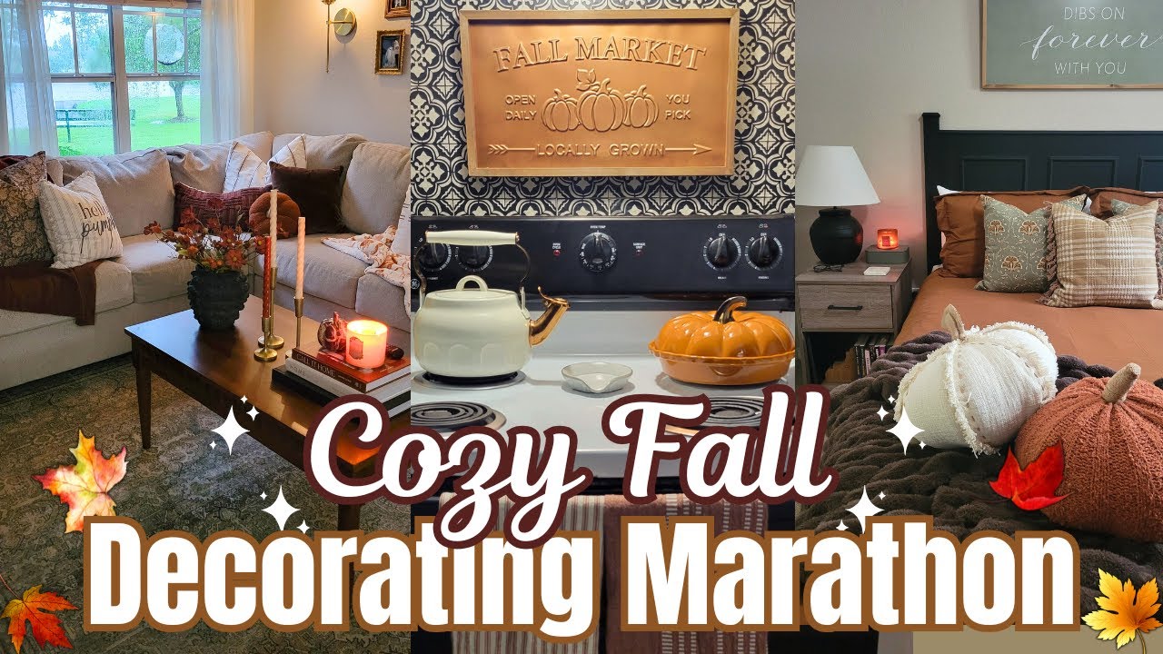 My Comfiest Fall Home Ever 🍂 Cozy Decorating Marathon + Home Tour 🧡