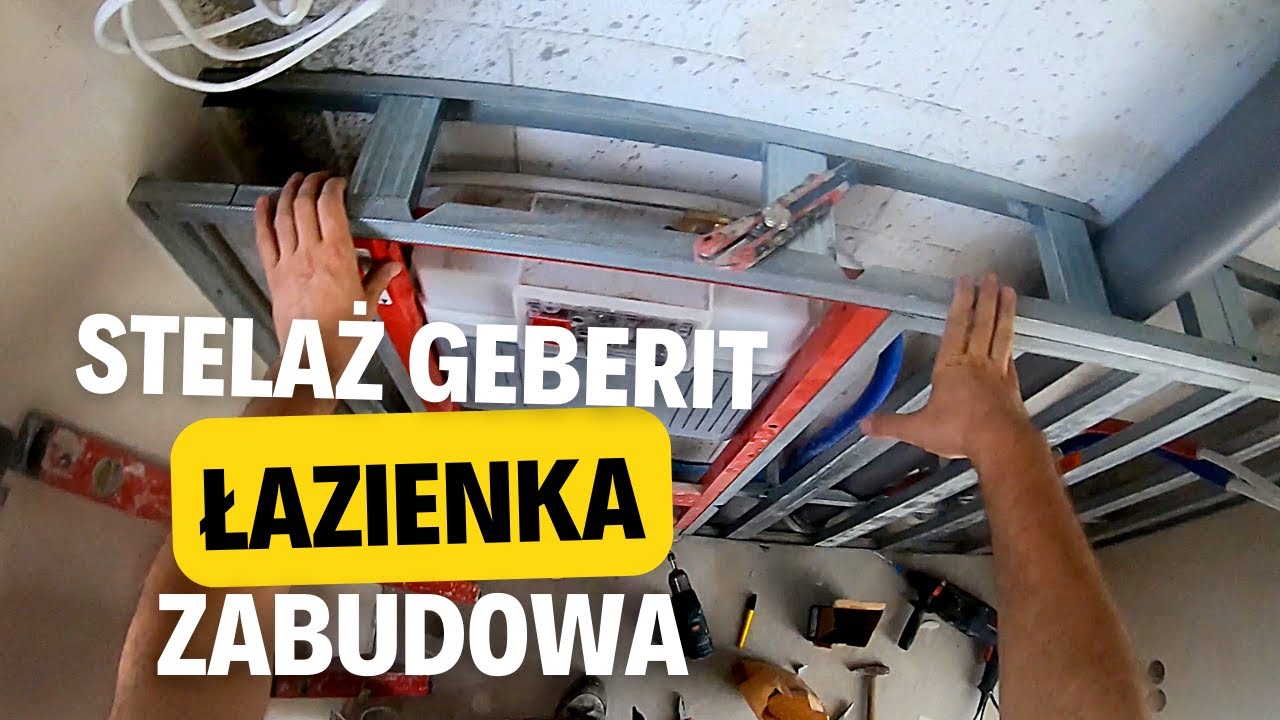 183. Zabudowa GK GEBERIT + SZAFKA WISZĄCA z umywalką. Solidna konstrukcja z profili. Budowa samemu