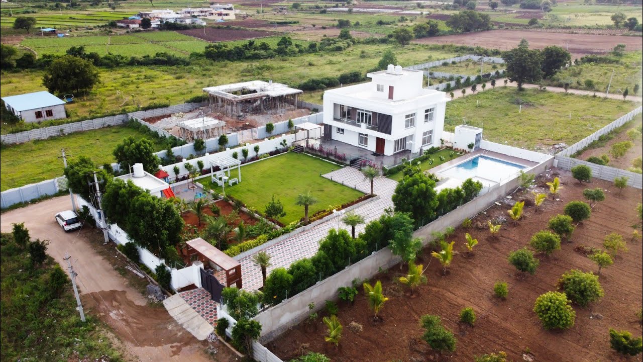 Luxury Farm House For Sale in Moinabad | 2420 Sqyd 2 Side Road  | Moinabad Farm Houses |
