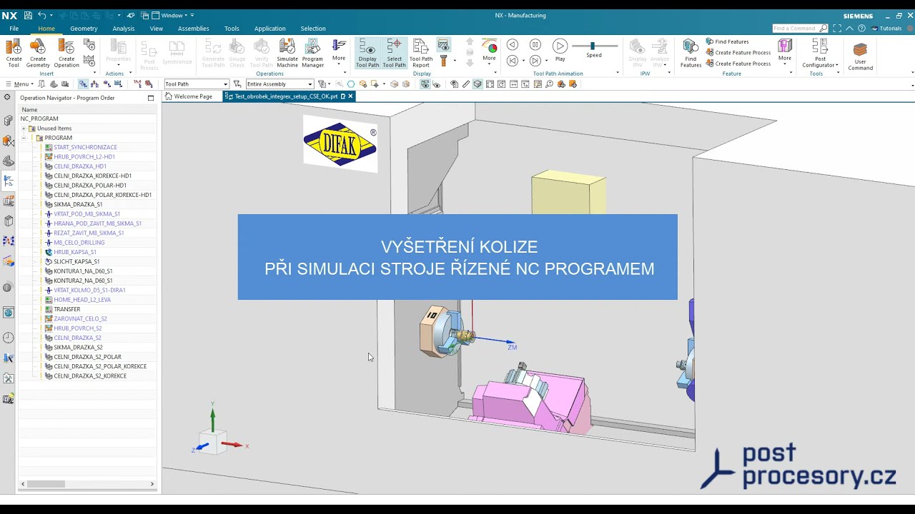 Mazak Integrex i 300 ST - Digital twin - collision control