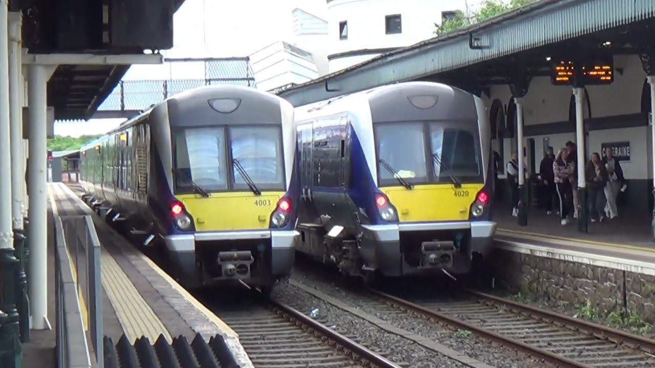 N.I.R. 4000 Class D.M.U.s at Coleraine station