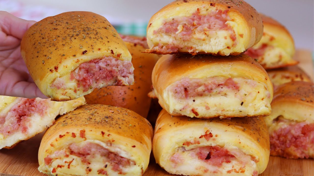 ENROLADO DE PRESUNTO E QUEIJO PERFEITO - MASSA PARA SALGADO ASSADO - LANCHE FÁCIL OU FAÇA E VENDA