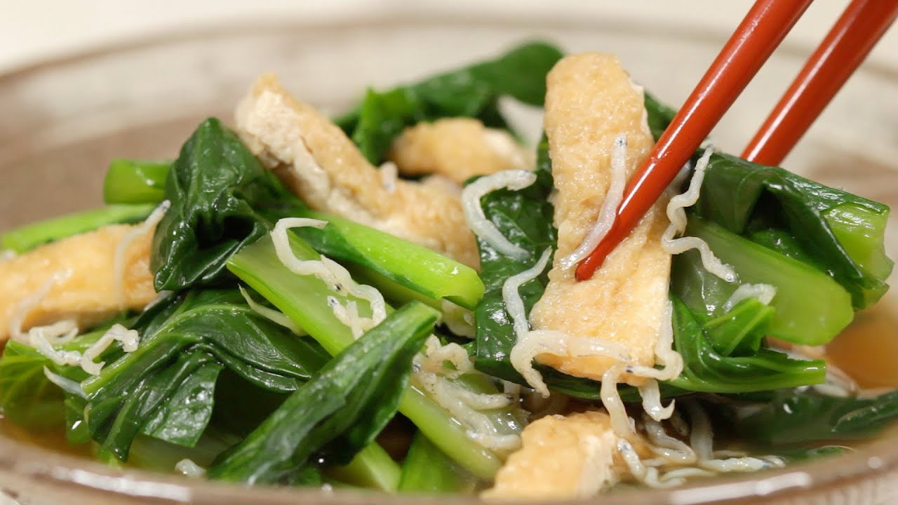 Komatsuna Nibitashi Recipe (Lightly Seasoned Blanched Greens) | Cooking with Dog
