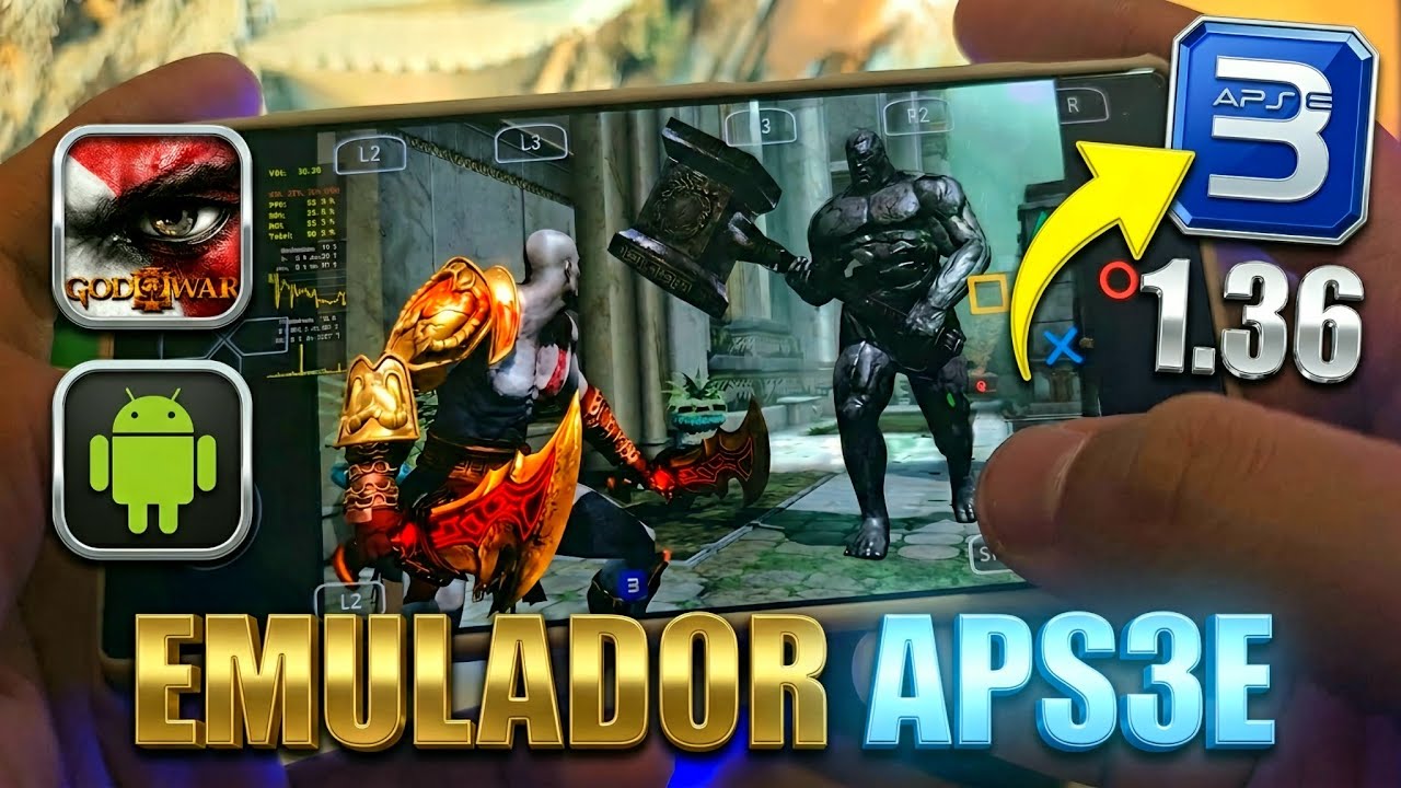 APS3E v1.36: PS3 NO ANDROID MELHOROU MUITO! GOD OF WAR 3 + CONFIGURAÇÕES!!
