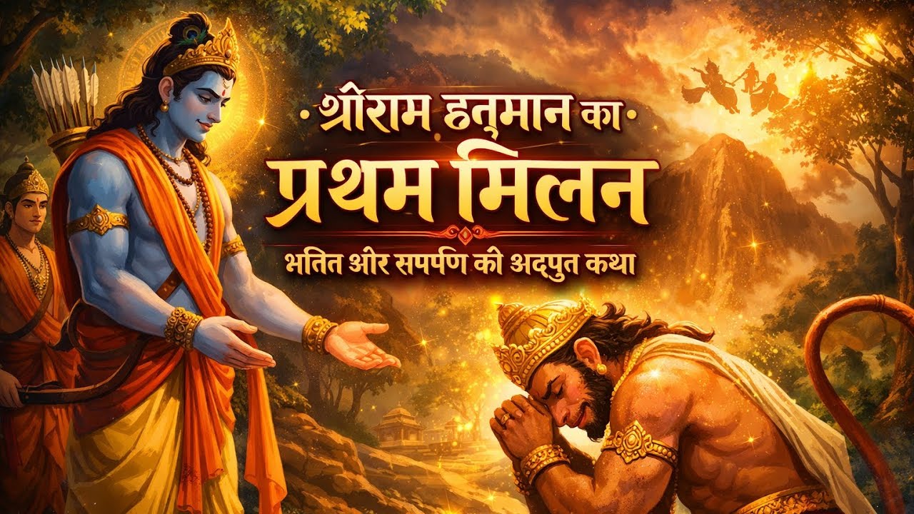 श्री राम और हनुमान जी का प्रथम मिलन #hindistorie #moralstories #bhaktikhaniya #bhaktistories #viral 