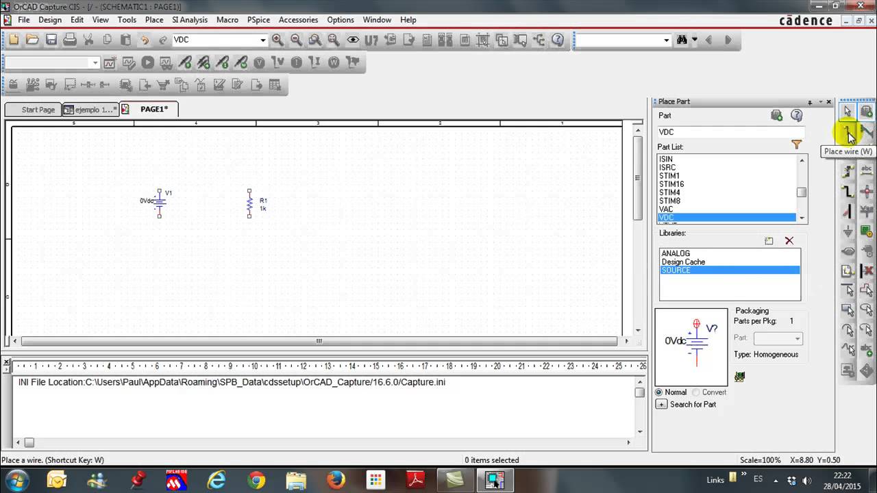 OrCAD Pspice Tutorial 1: Circuitos Eléctricos Básicos