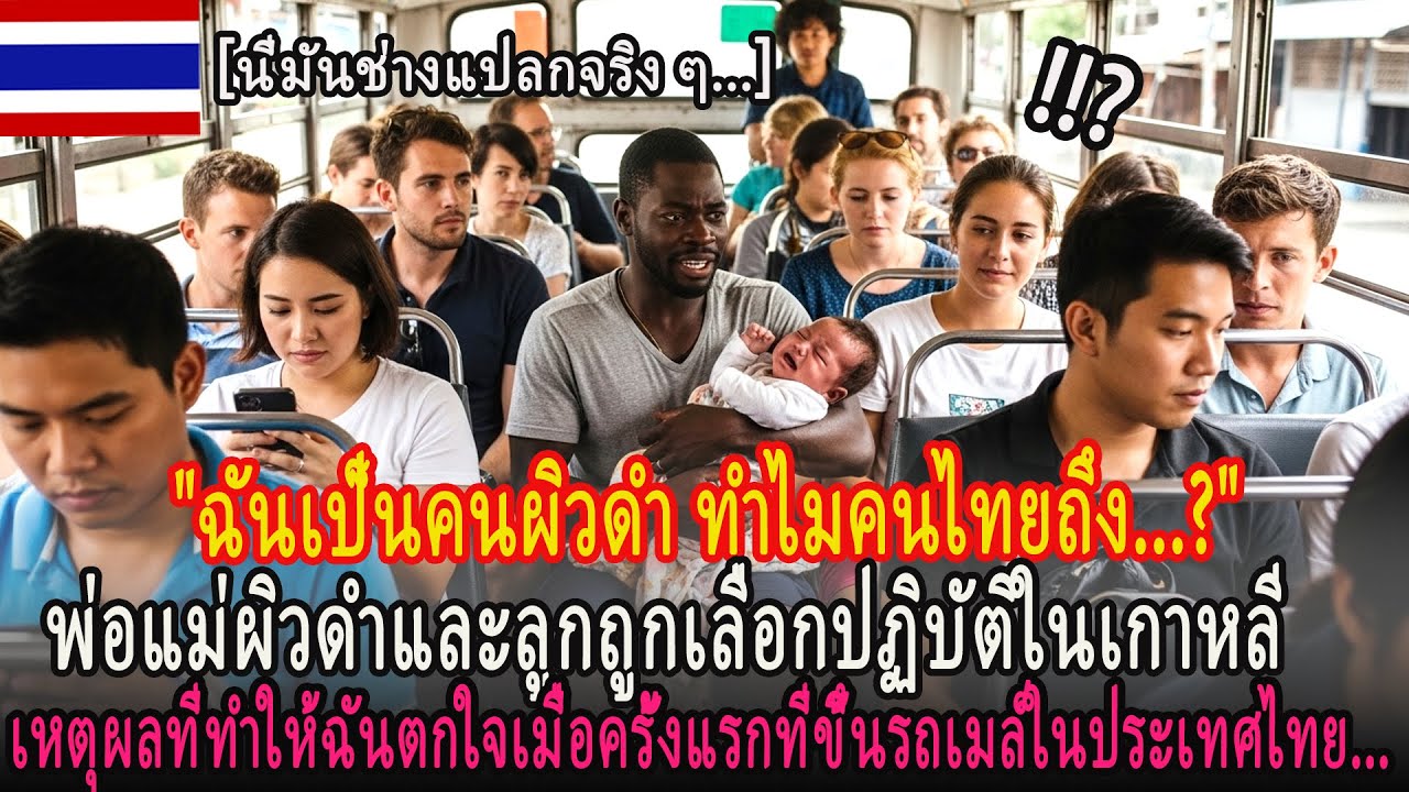 พ่อแม่ผิวดำและลูกถูกเลือกปฏิบัติในเกาหลี เหตุผลที่ทำให้ฉันตกใจเมื่อครั้งแรกที่ขึ้นรถเมล์ในประเทศไทย.