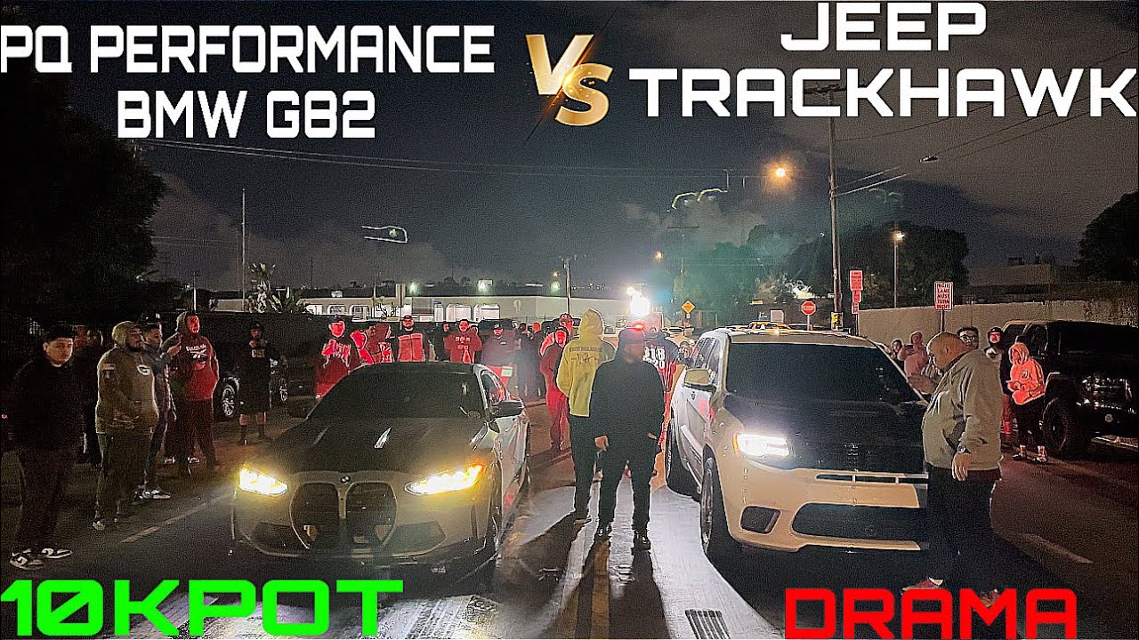 CRAZY CLOSE RACE DRAMA PQ BMW G82 VS TRACKHAWK 10KPOT #mexico #racing #bmw #dodge #turbo #drama #fun