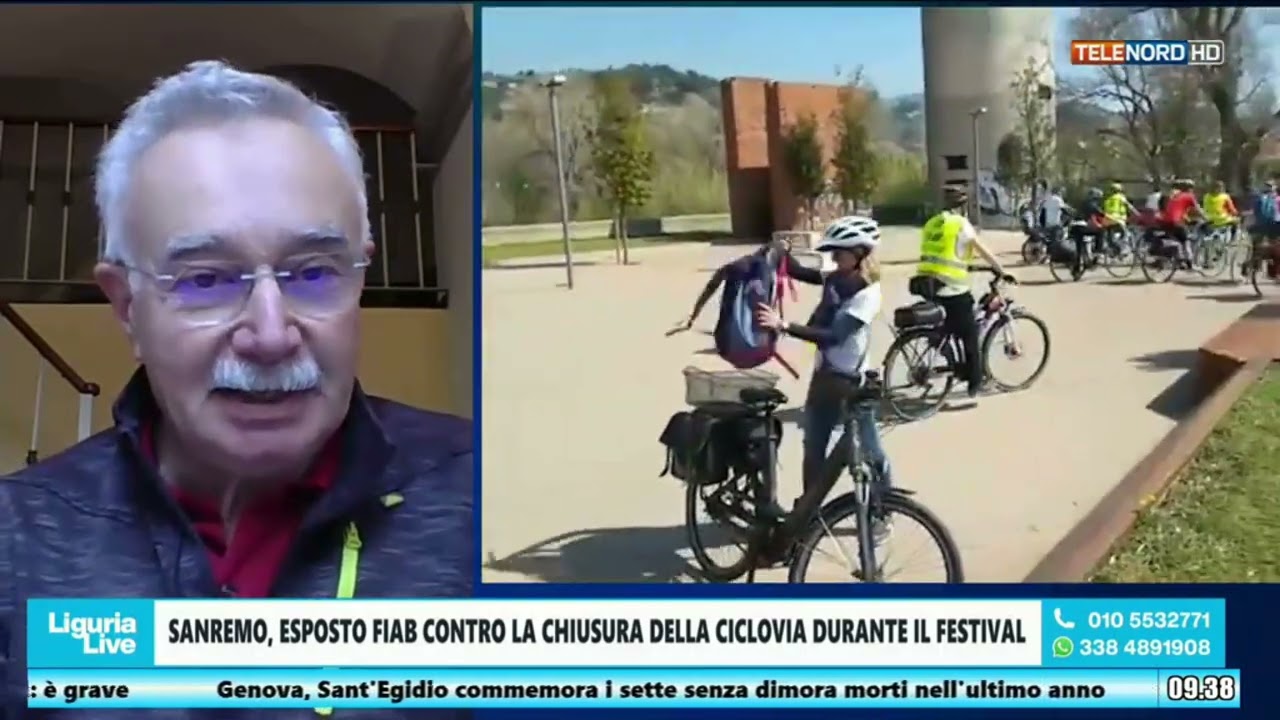 Sanremo, pista ciclopedonale aperta a bus e NCC: la posizione FIAB a Telenord